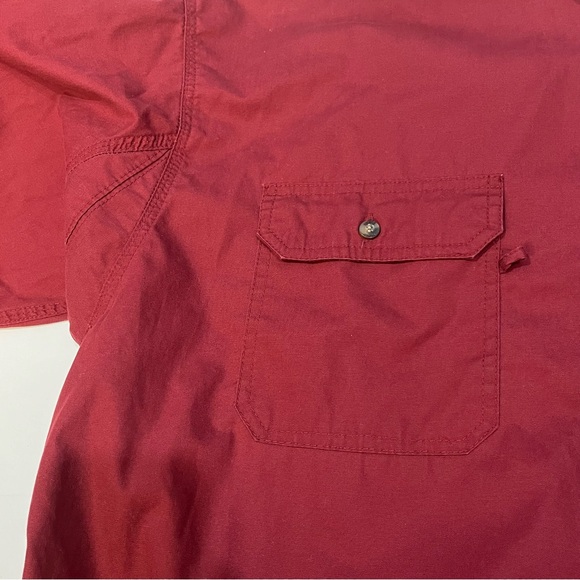 Lakin Mckey Long Sleeved Maroon Red Button Up Shirt Men Size 3XLT - Picture 4 of 16